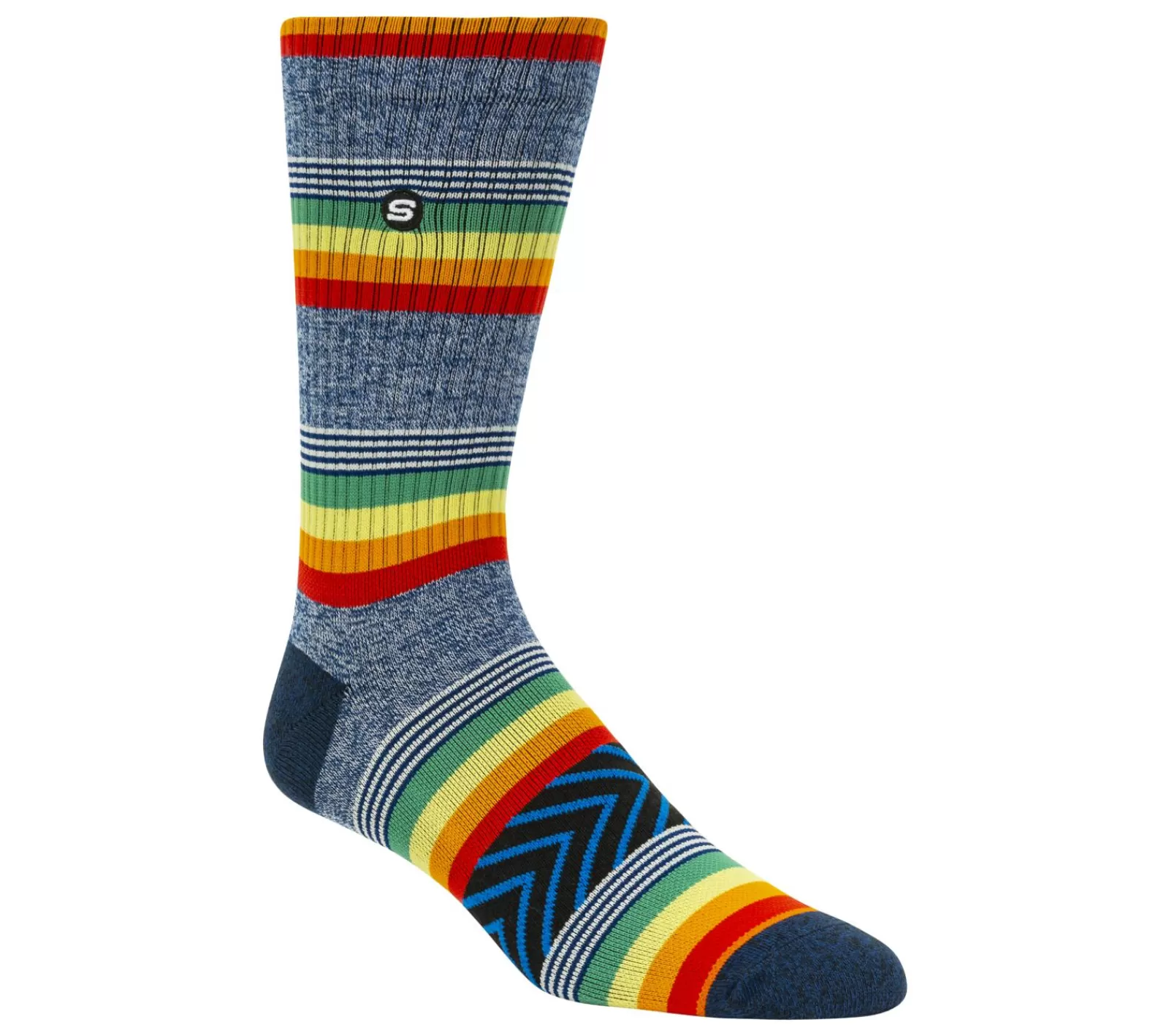 1 Pack Retro Stripes Crew Sock | SKECHERS Best