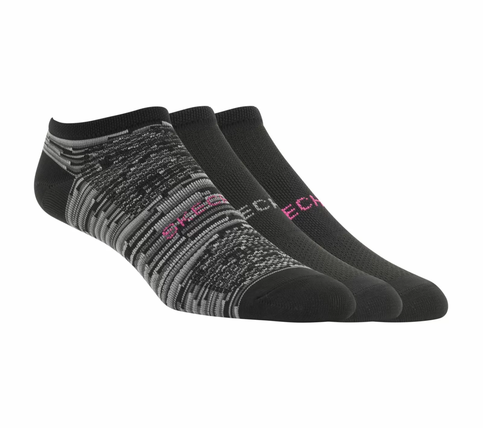 3 Pack No Show Microfiber Socks | SKECHERS Clearance