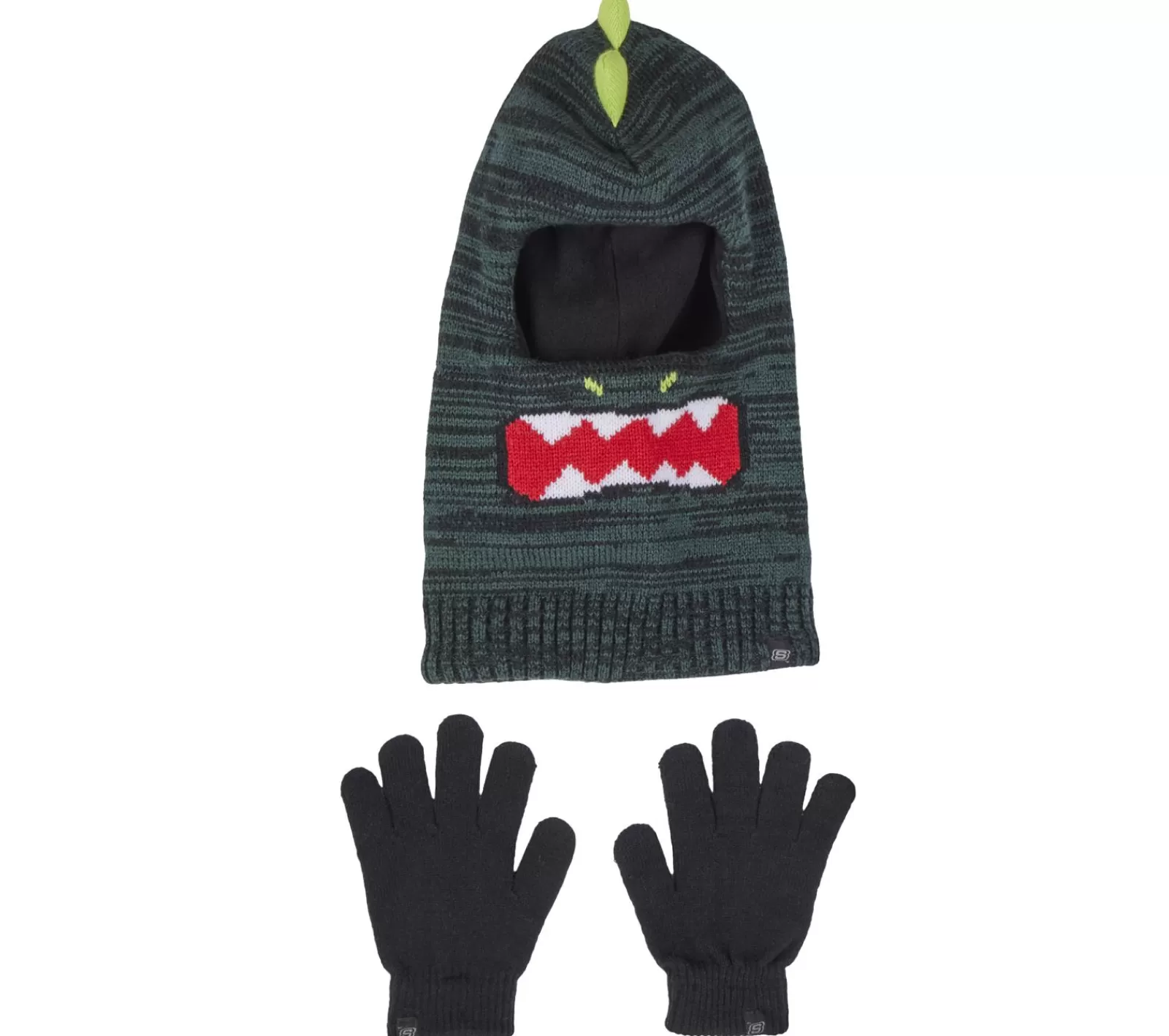 3D Knit Dino Ski Mask And Glove Set | SKECHERS Fashion