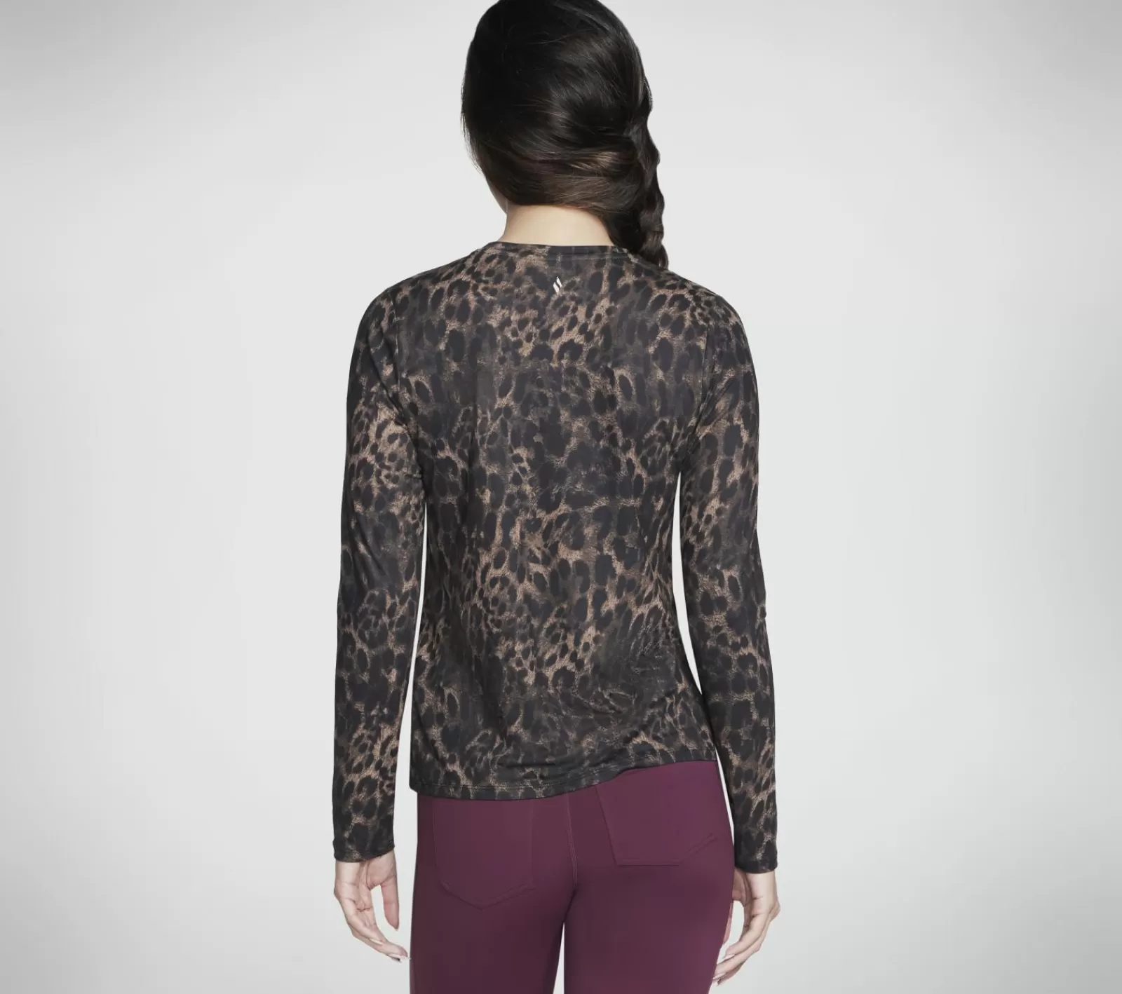 GO DRI Serene Cheetah Long Sleeve | SKECHERS New