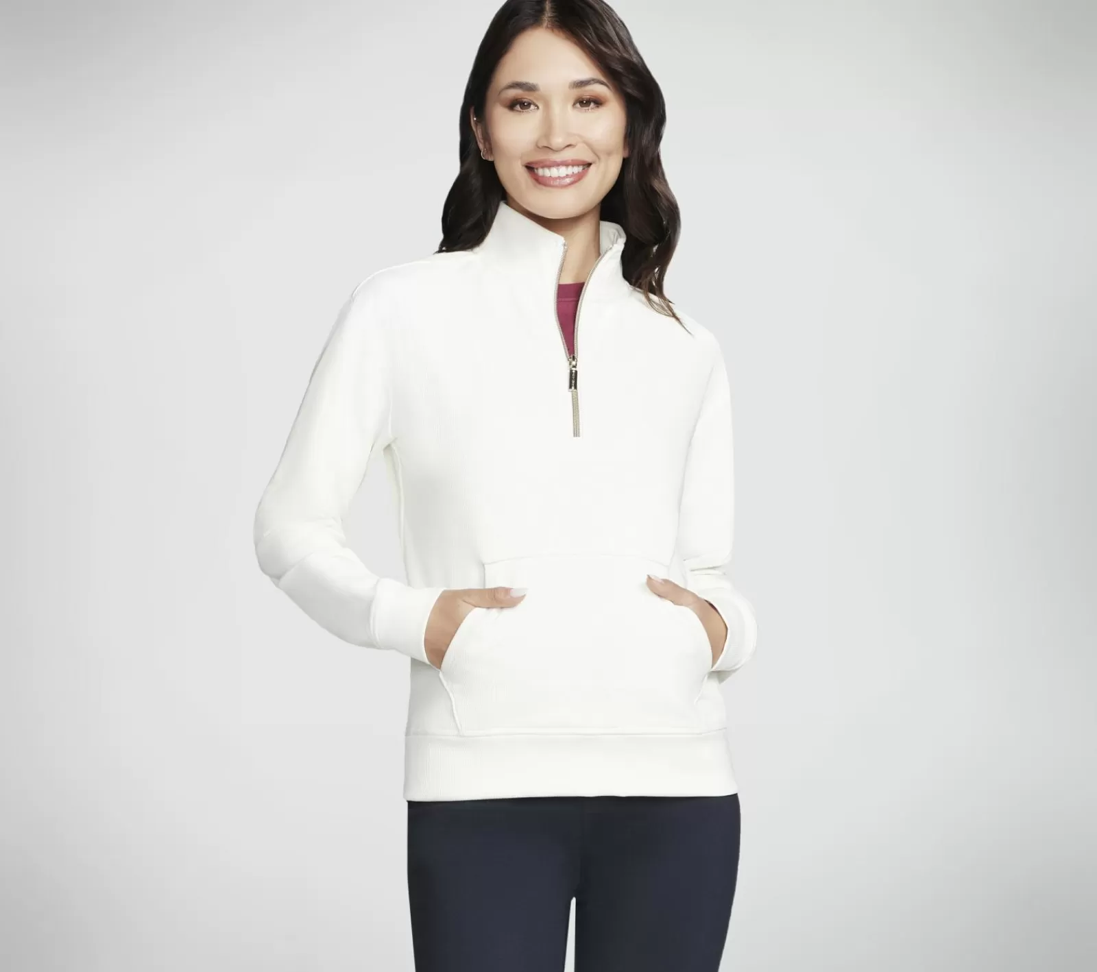 GO LUXE Rib 1/4 Zip | SKECHERS Discount