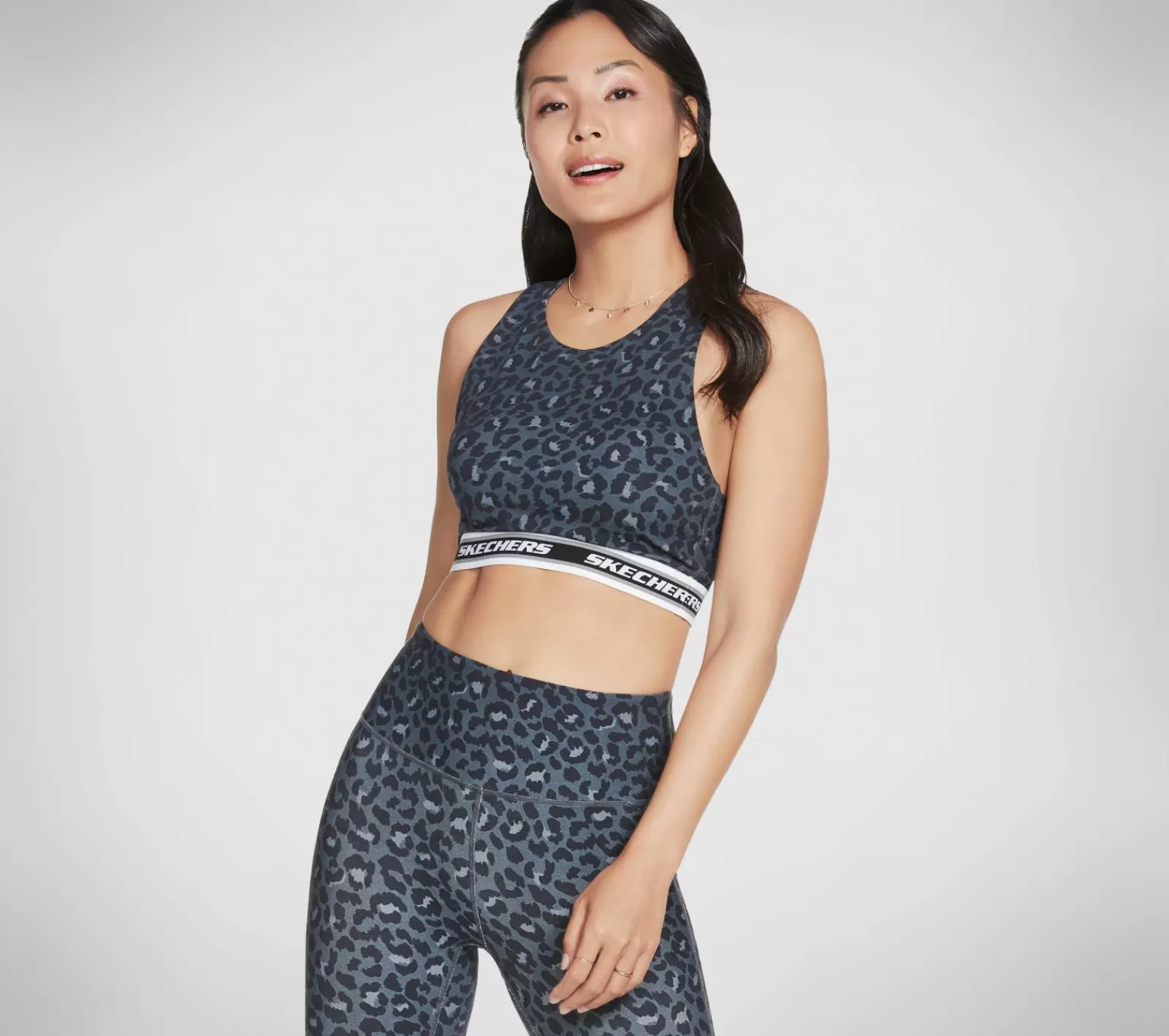 Midnight Leopard Crop Bra | SKECHERS Discount