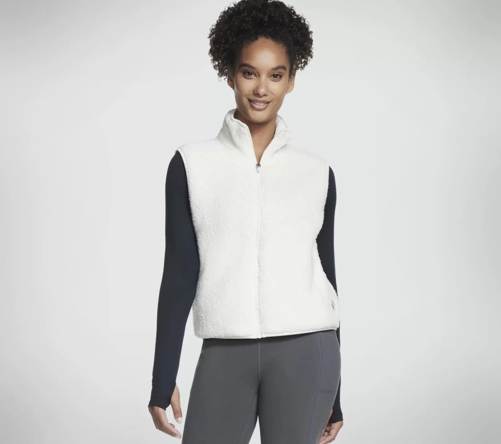 Skech Sherpa Cropped Vest | SKECHERS Best