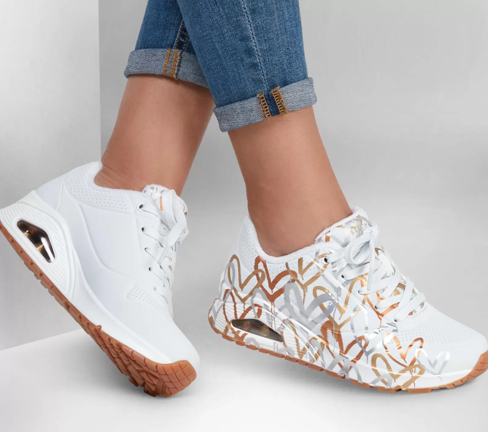 X JGoldcrown: Uno - Metallic Love | SKECHERS Discount