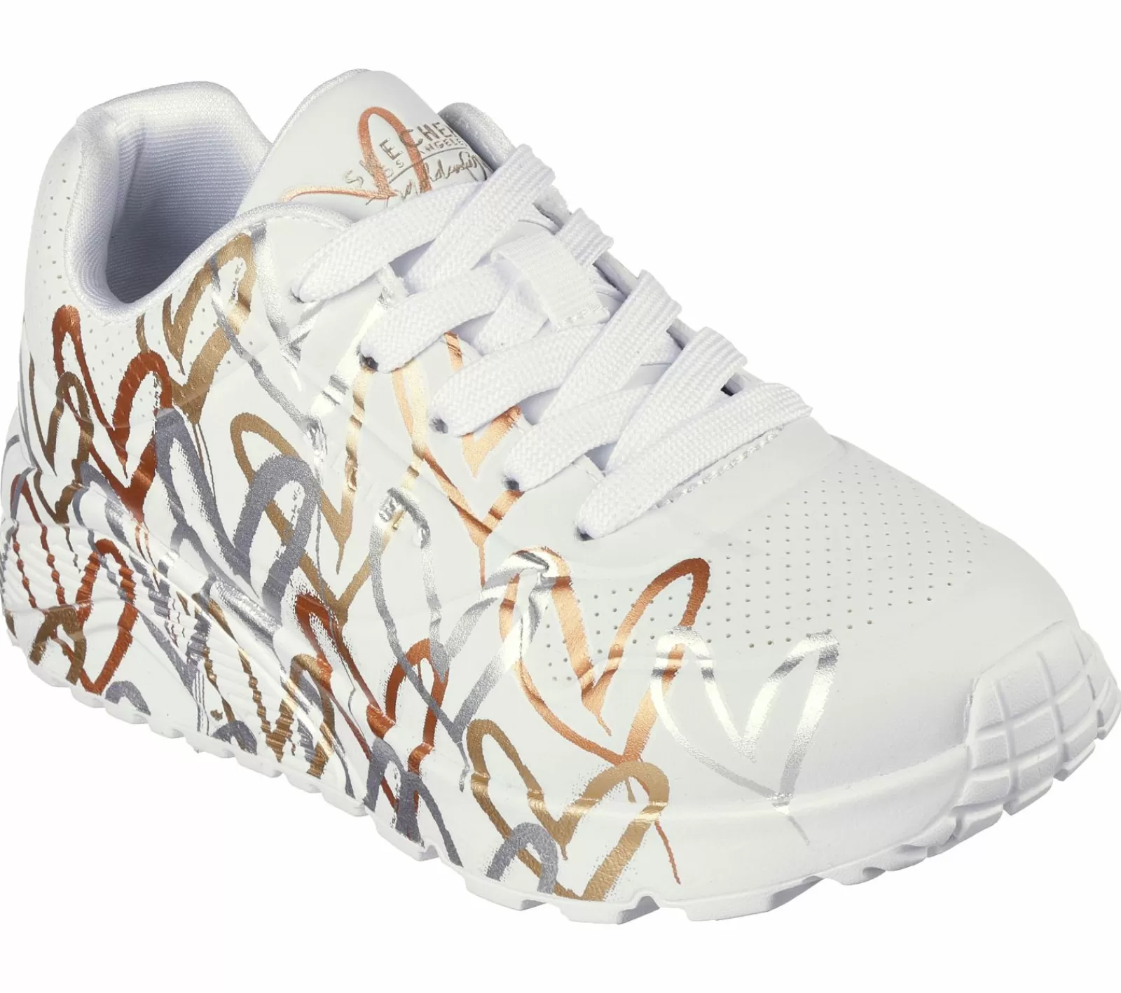 X JGoldcrown: Uno Lite - Metallic Love | SKECHERS Discount