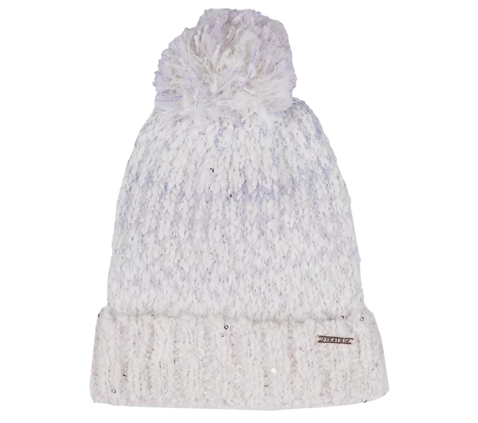 Slub Knit Ivory Pom-Pom Beanie | SKECHERS Best